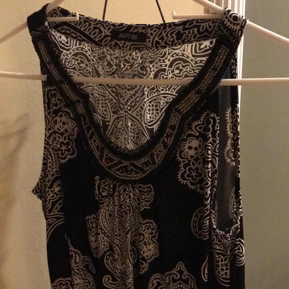 Apt 19 Black and white print dress